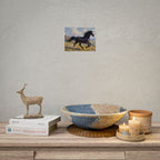 Running Black Stallion Wall Art - Horse Painting - Poster