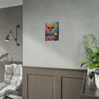 Colorful martini glass with lemon and olive Wall Art - Poster