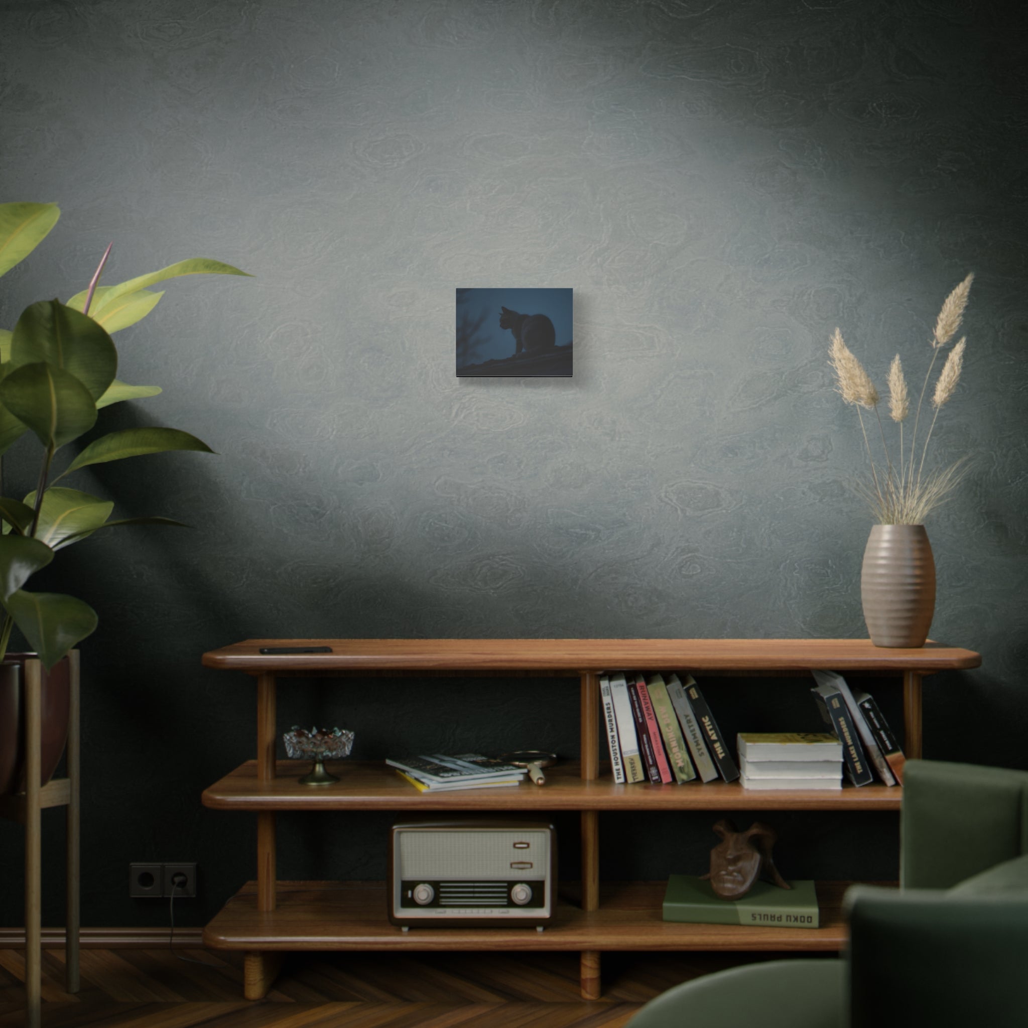 Nightwatch Cat Wall Art - Stretched canvas