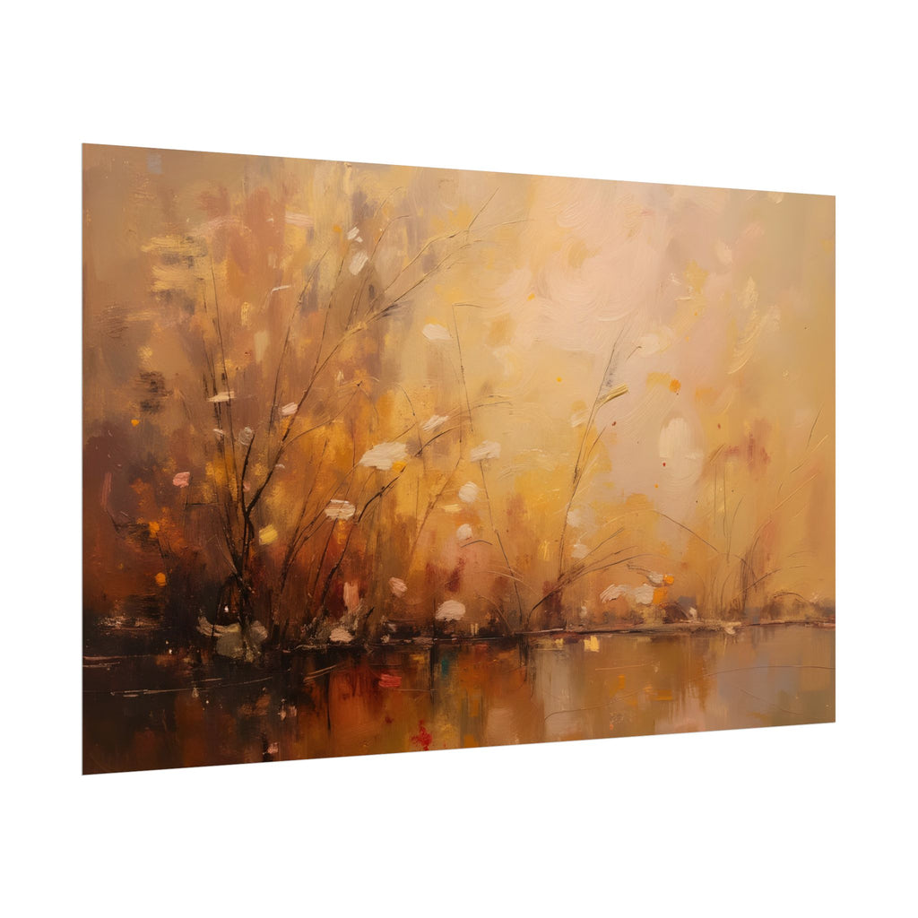 Golden Meadow Abstract Wall Art - Poster