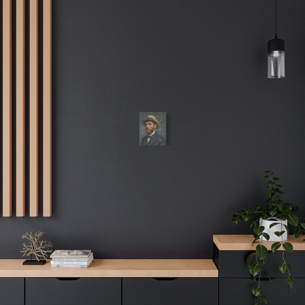 Van Gogh Style Self-Portrait Canvas Print - Matte Stretched Wall Art
