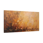 Golden Meadow Abstract Wall Art - Stretched Canvas