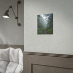 Misty Forest Path  Stretched Wall Art - Poster