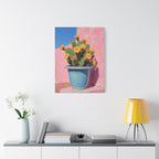 Cactus Pink Wall Art -  Stretched Canvas