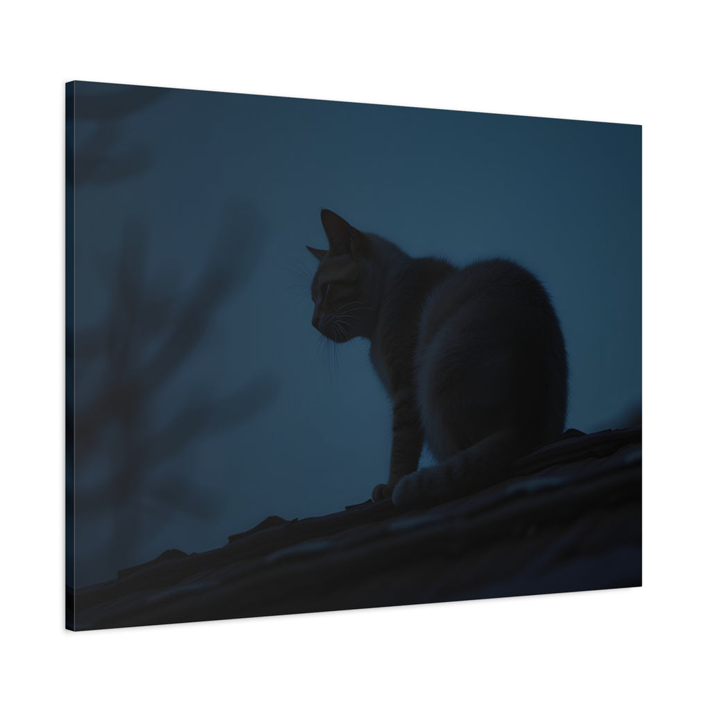 Nightwatch Cat Wall Art - Stretched canvas