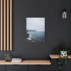 Foggy Coastal Cliff Wall Art  - Stretched Canvas