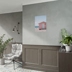 Pink Beach Cottage  Wall Art - Poster