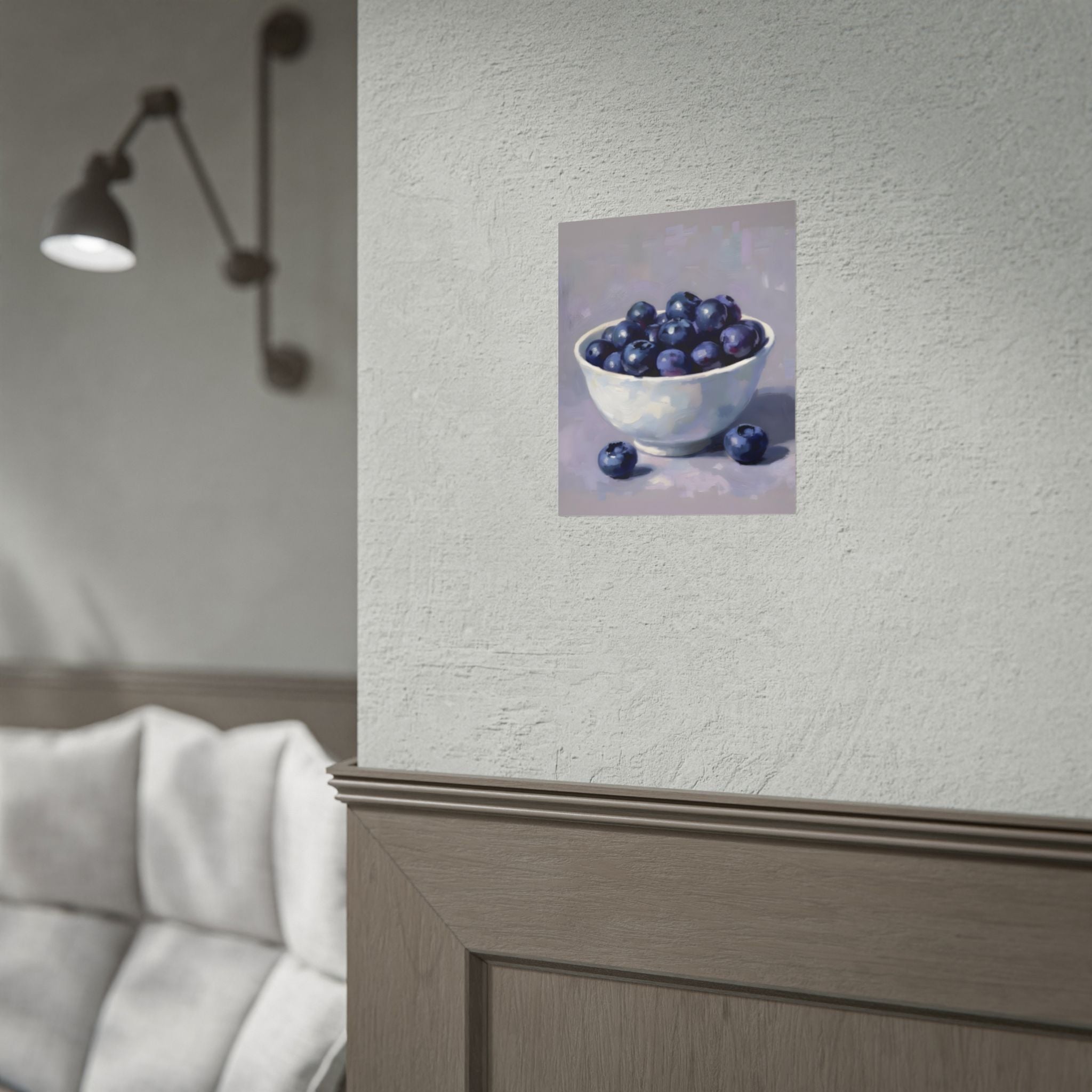 Blueberries Bowl Poster — Still Life Fruit Art Print (Rolled Poster)