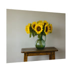 Sunflowers in Green Pitcher Wall Art - Poster