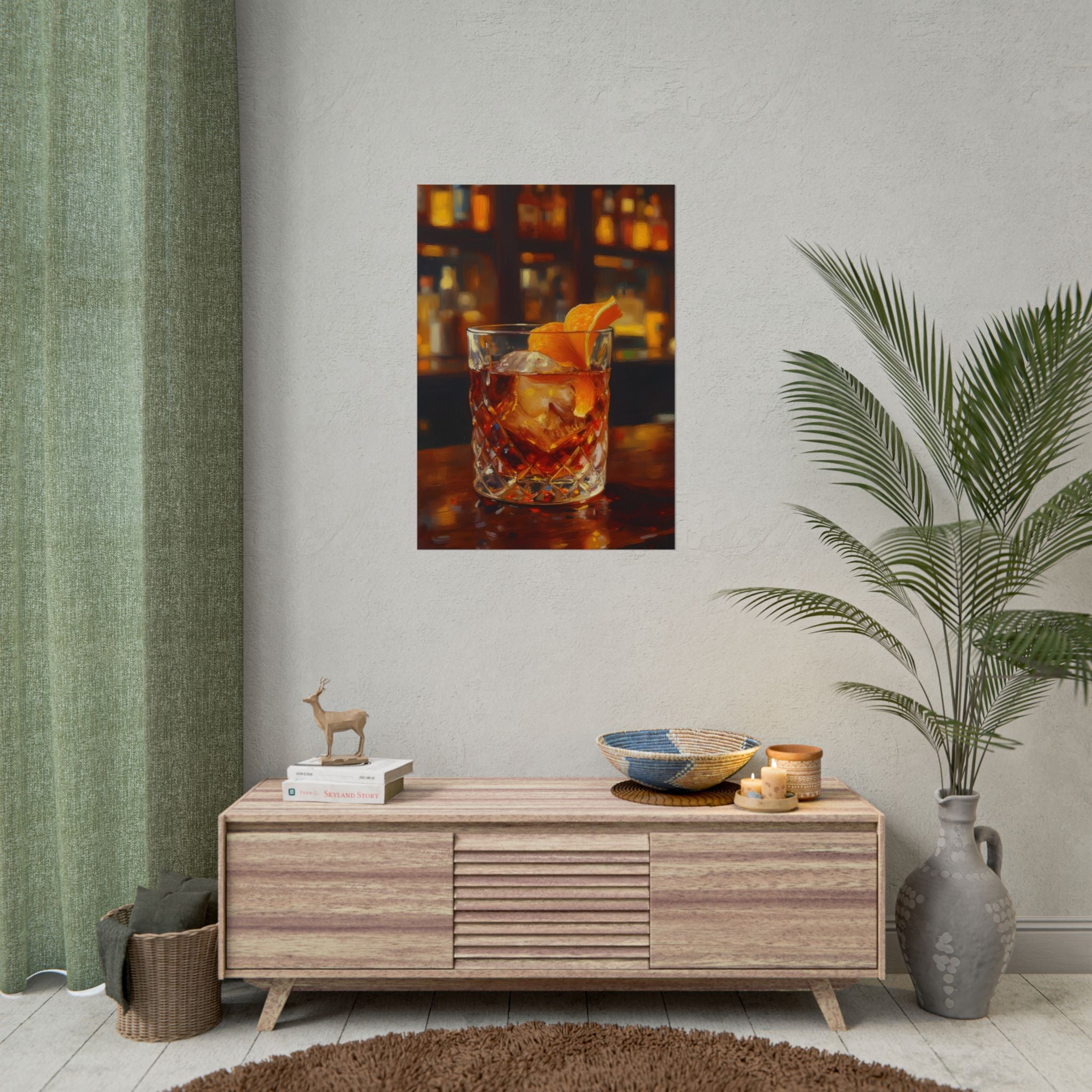 Whisky on Ice Wall Art -  Bar & Home Decor - Poster