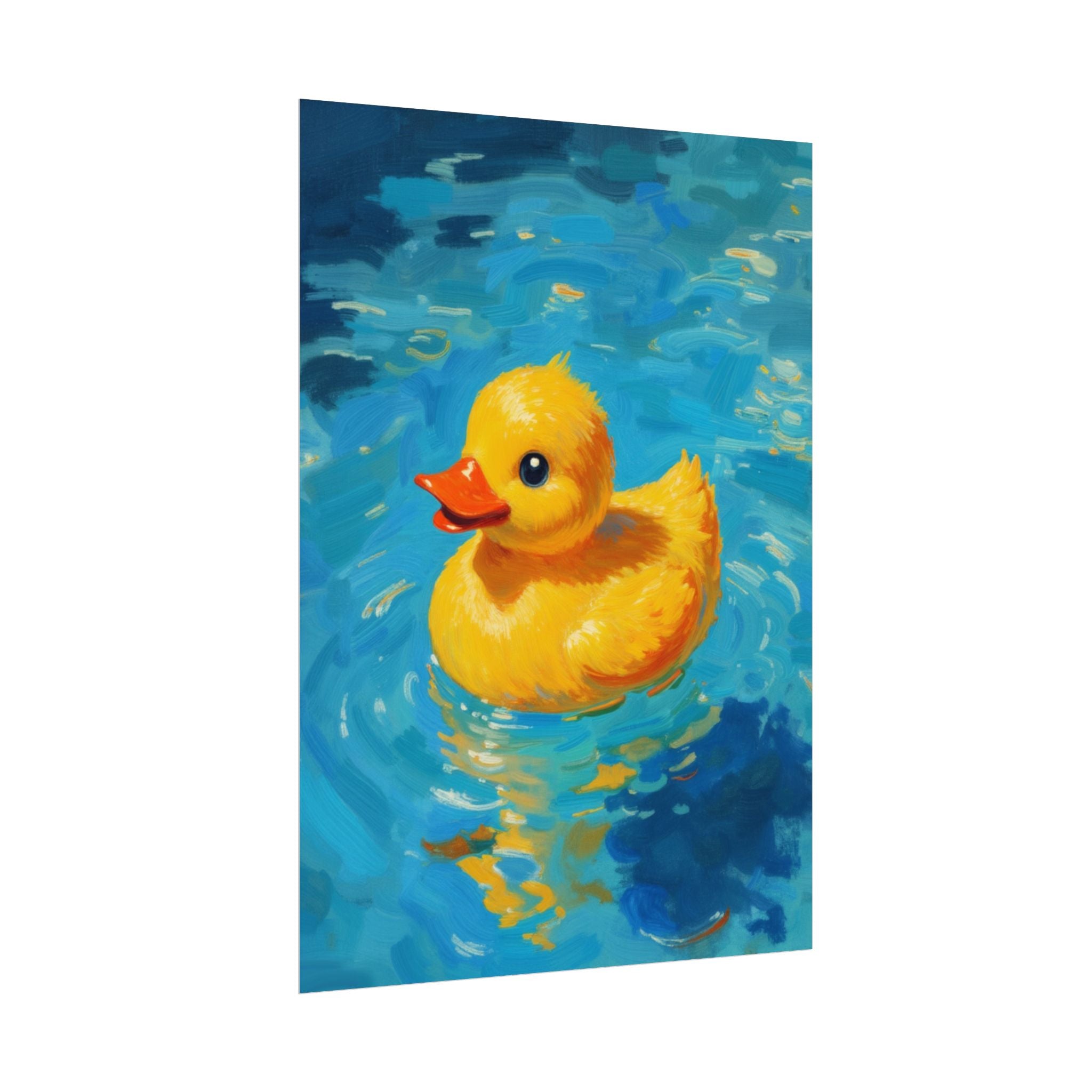 Rubber Duck Poster — Cute Yellow Duckling Wall Art, Nursery & Kids Room Decor