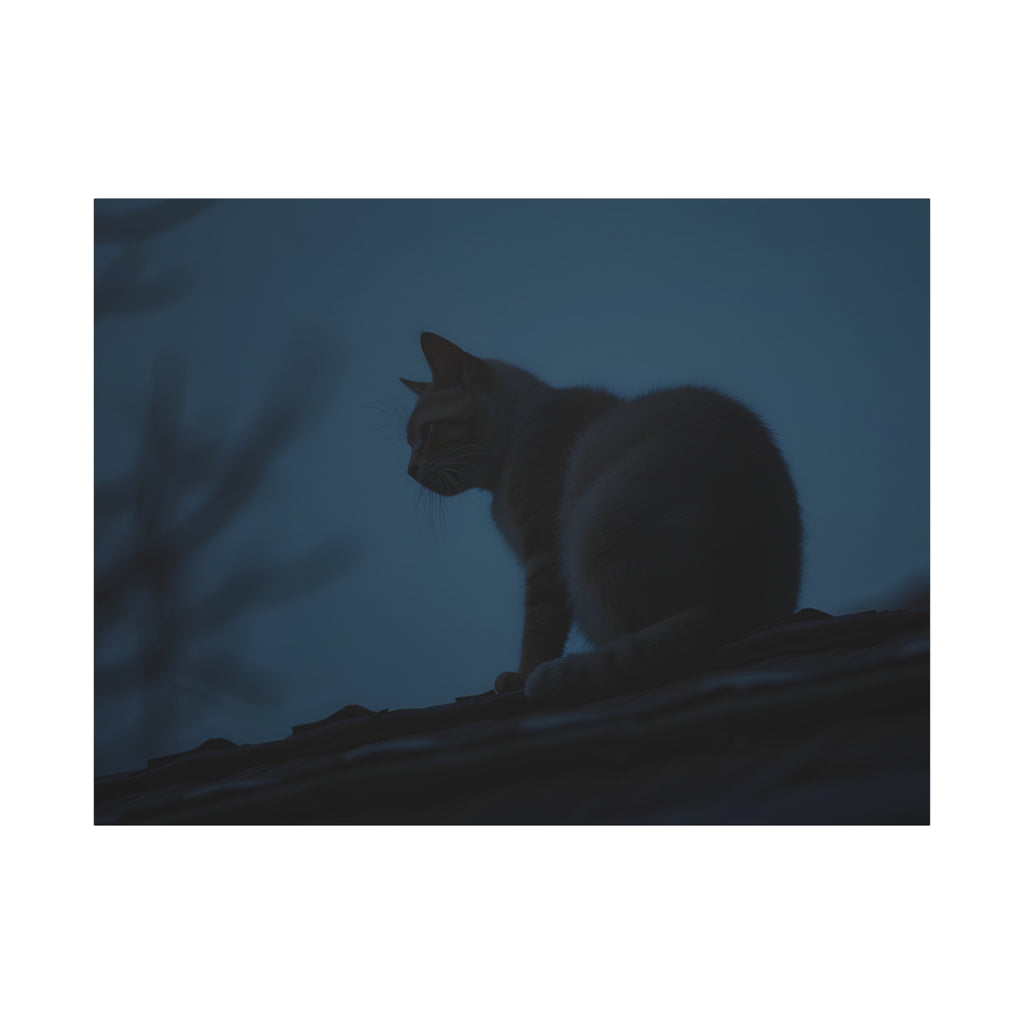 Nightwatch Cat Wall Art - Stretched canvas