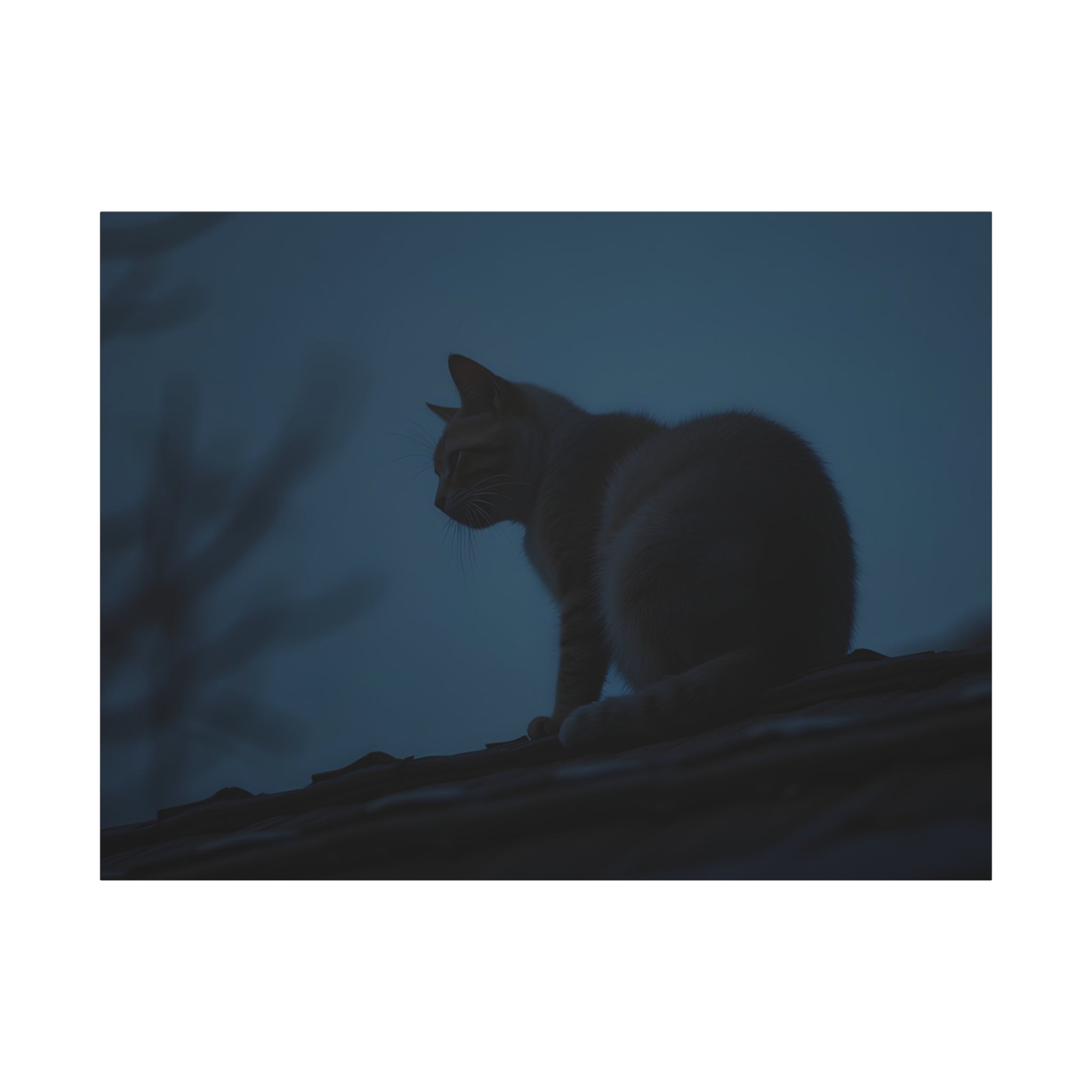 Nightwatch Cat Wall Art - Stretched canvas