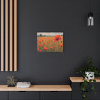 Poppy Field Canvas Wall Art — Matte Stretched Floral Painting