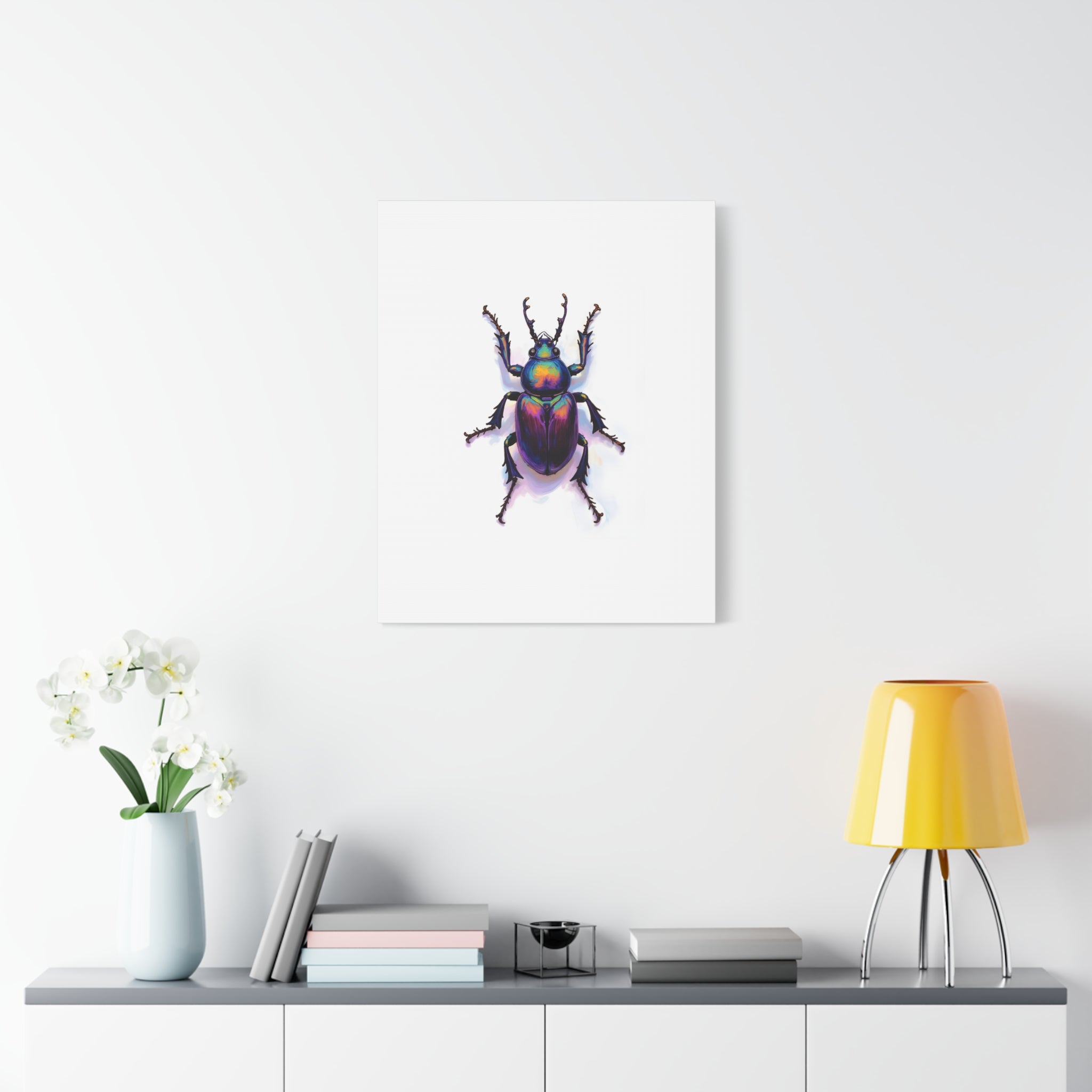 Iridescent Beetle Wall Art – Stretched Canvas
