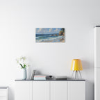 Seaside Beach Canvas Print — Coastal Landscape Matte Stretched Wall Art