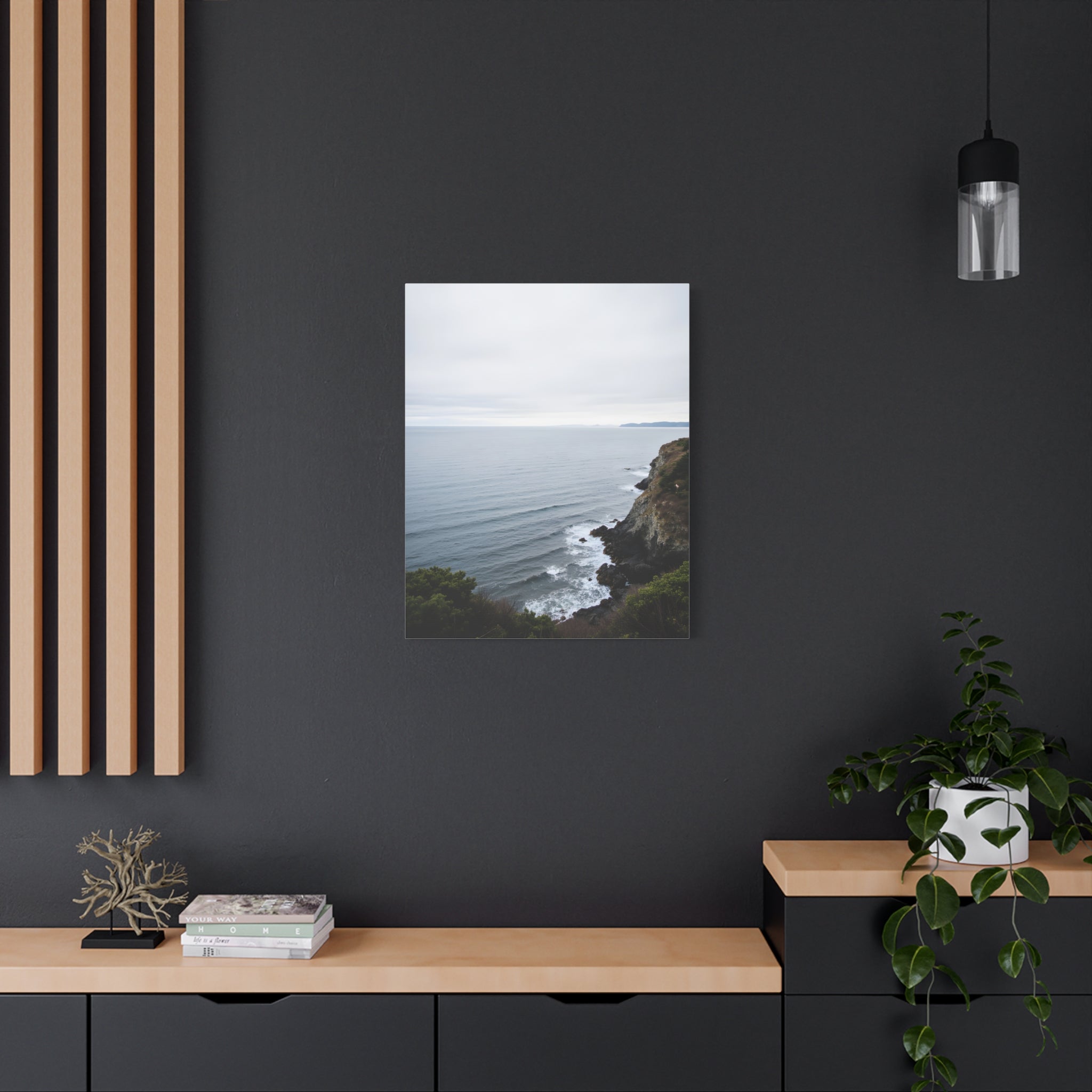 Dawn on the ocean Wall Art on Stretched Canvas