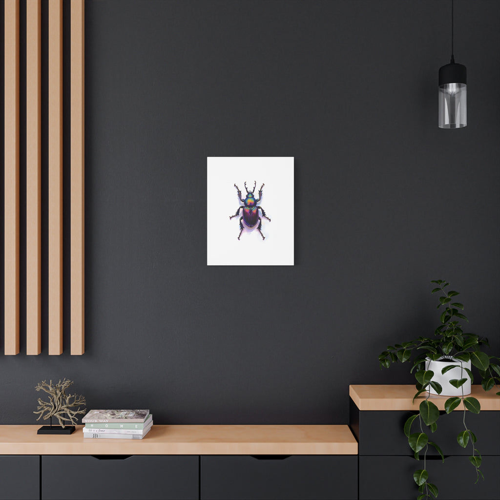 Iridescent Beetle Wall Art – Stretched Canvas