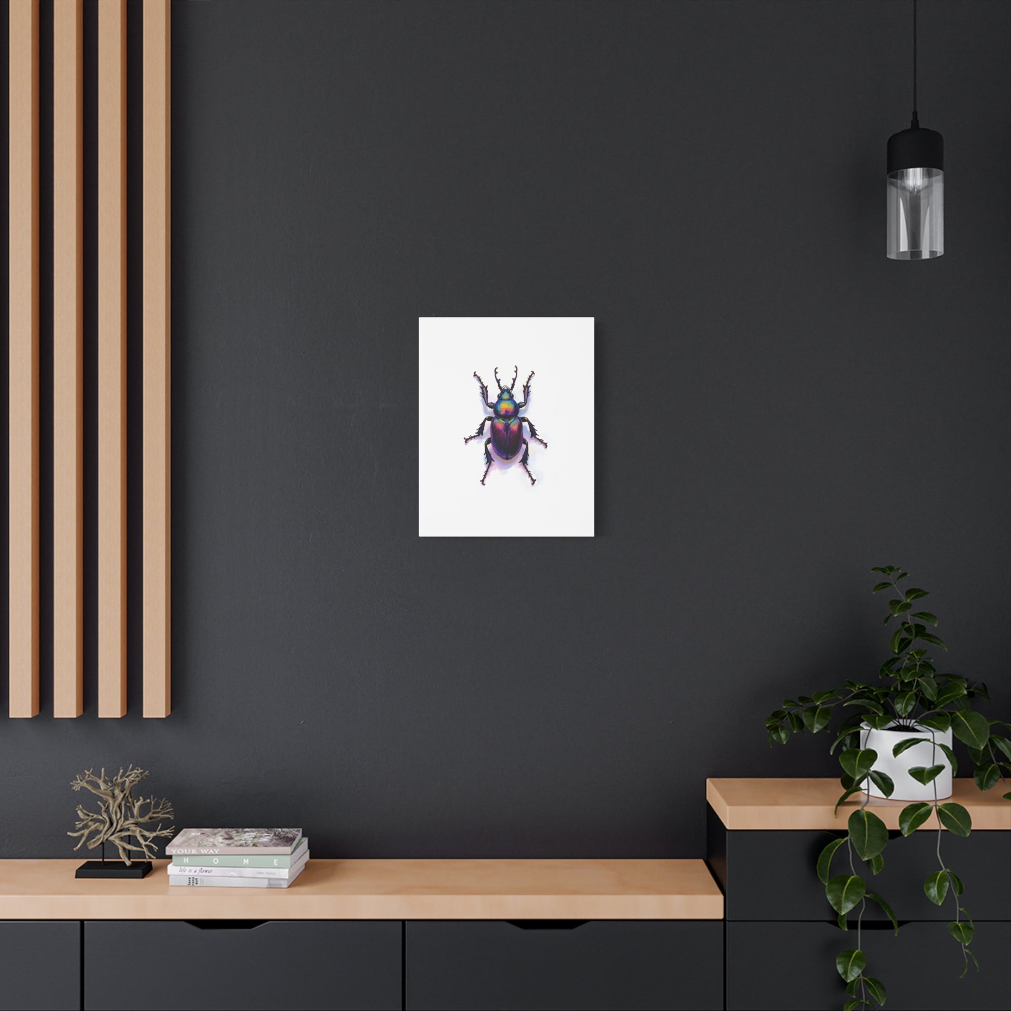 Iridescent Beetle Wall Art – Stretched Canvas