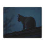 Nightwatch Cat Wall Art - Stretched canvas