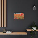 Poppy Field Canvas Wall Art — Matte Stretched Floral Painting