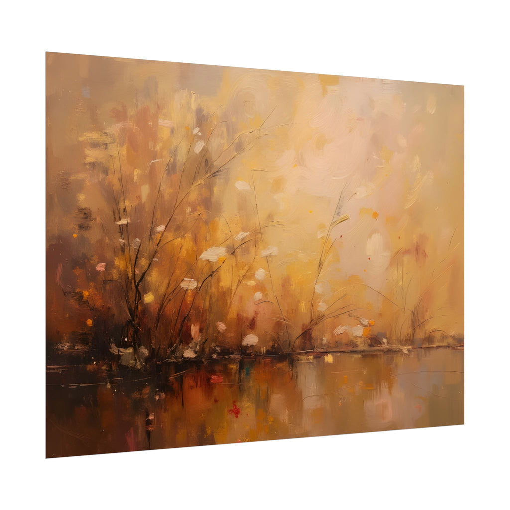 Golden Meadow Abstract Wall Art - Poster
