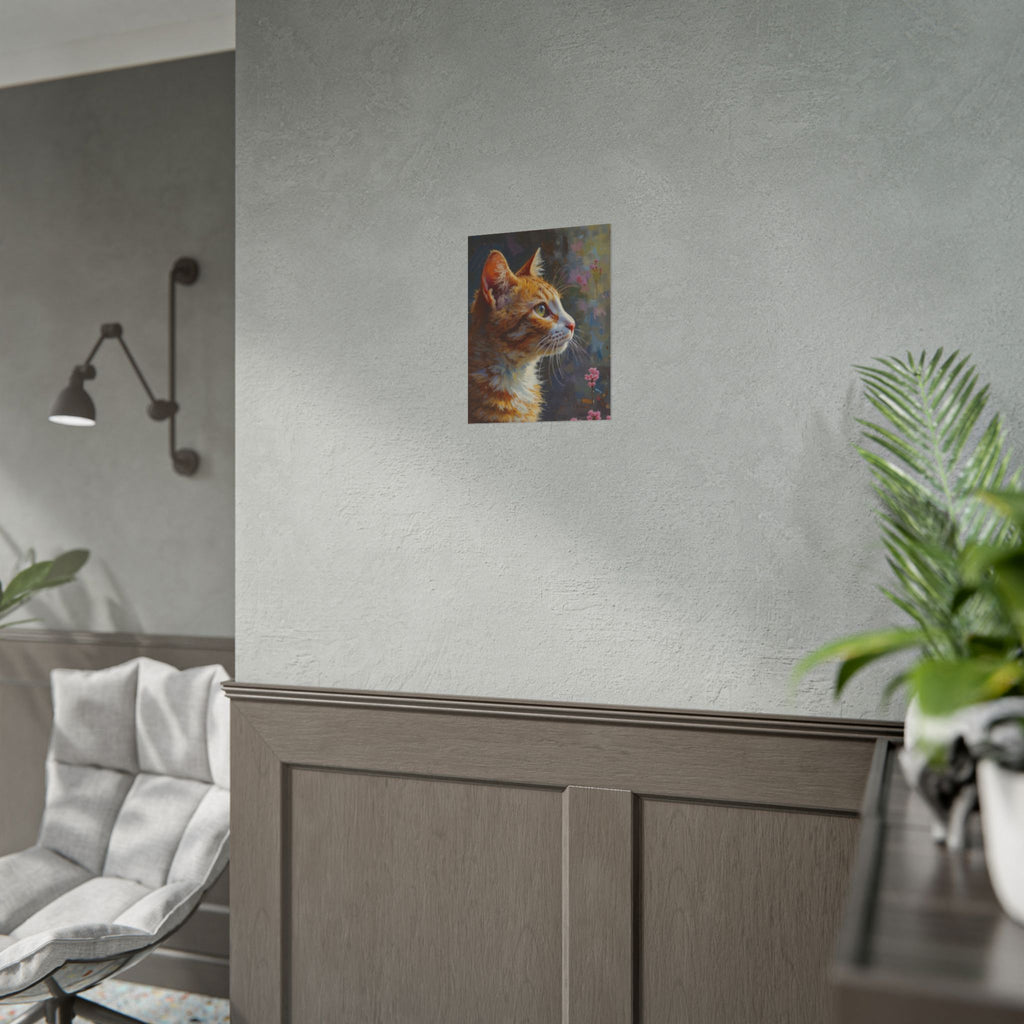 Orange tabby Cat  Oil Brushstroke Rolled Poster