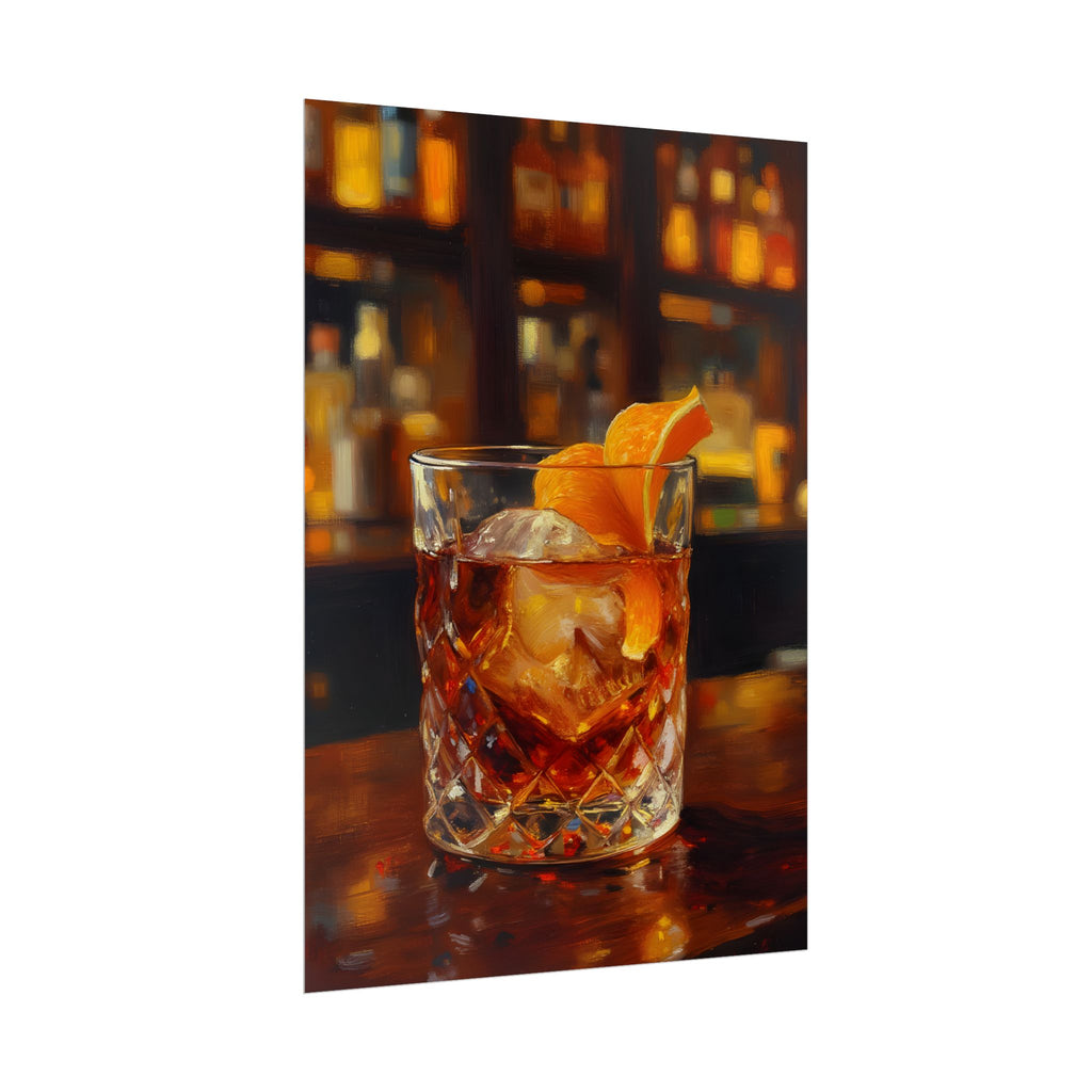 Whisky on Ice Wall Art -  Bar & Home Decor - Poster