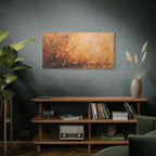 Golden Meadow Abstract Wall Art - Stretched Canvas