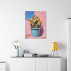 Cactus Pink Wall Art -  Stretched Canvas