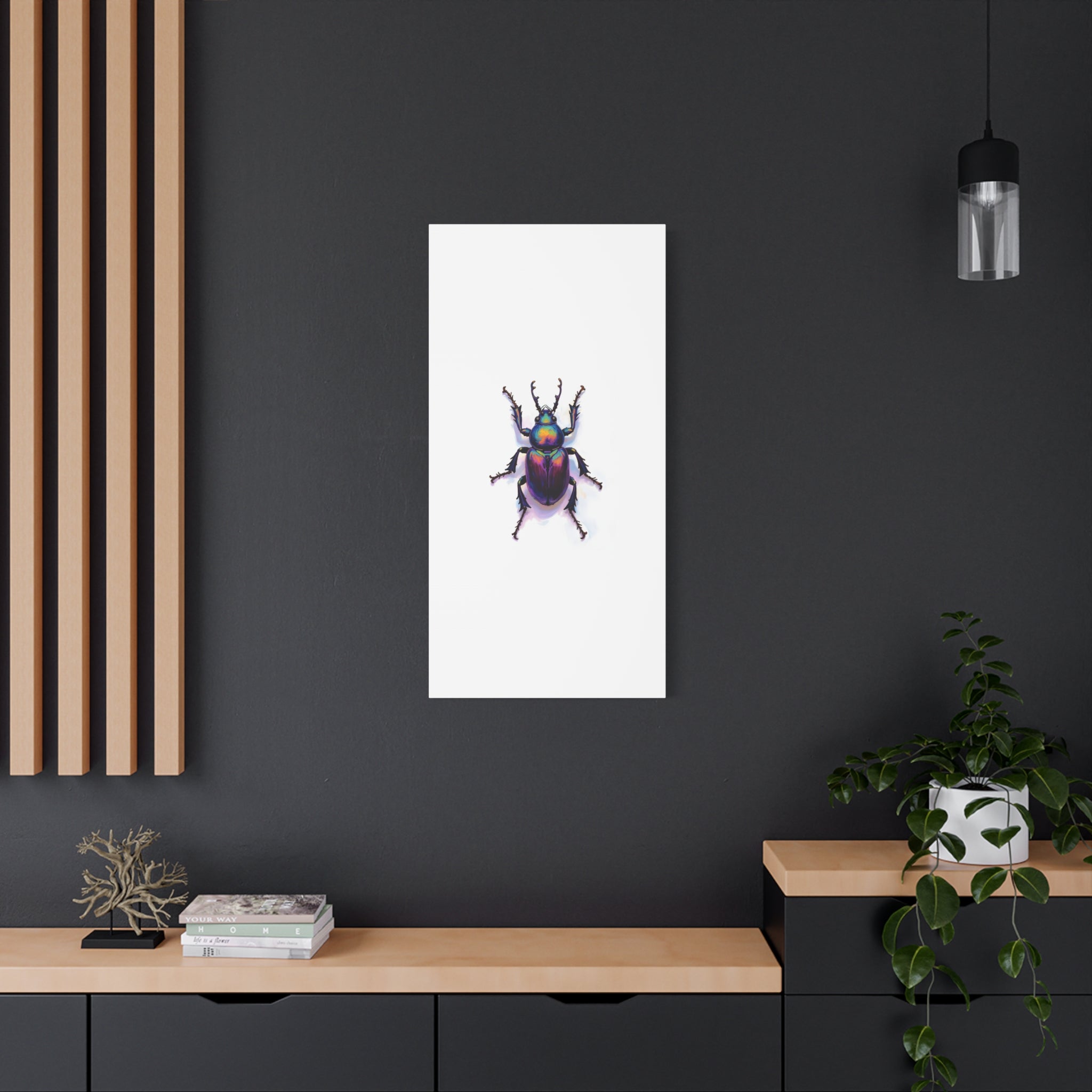 Iridescent Beetle Wall Art – Stretched Canvas
