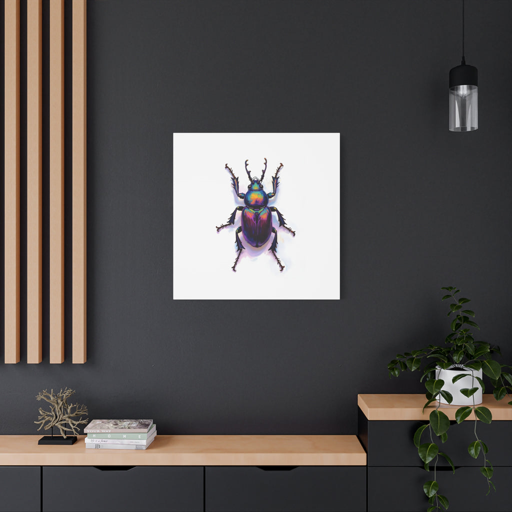 Iridescent Beetle Wall Art – Stretched Canvas