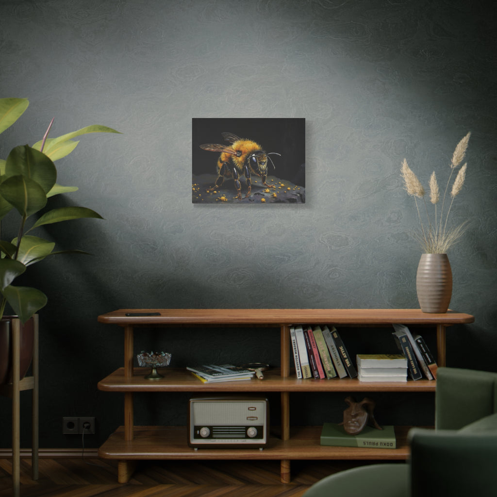 Bumblebee Canvas Print — Realistic Bee Wall Art on Matte Stretched Canvas
