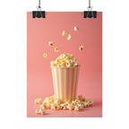Popcorn with a pink background - Poster