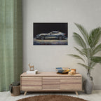 Sports Car Poster - Silver GT Automotive Art Print (Rolled Poster)