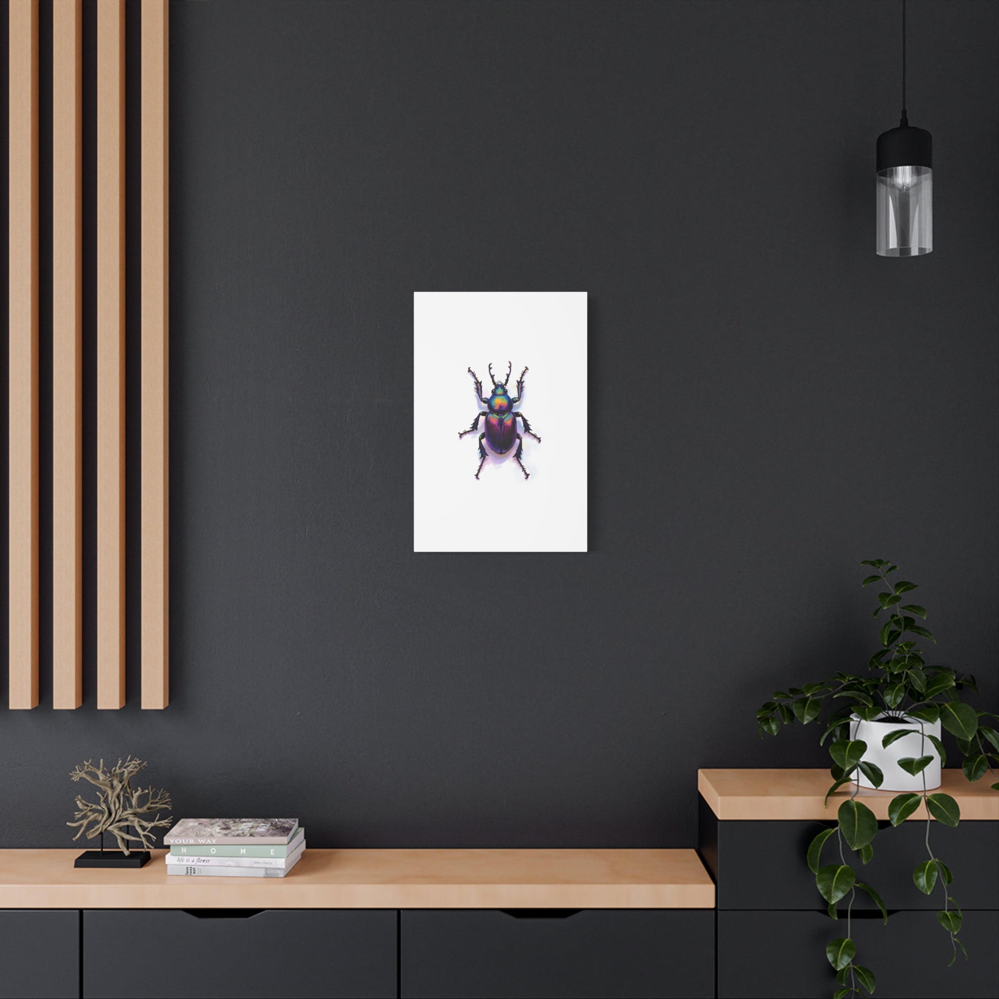 Iridescent Beetle Wall Art – Stretched Canvas