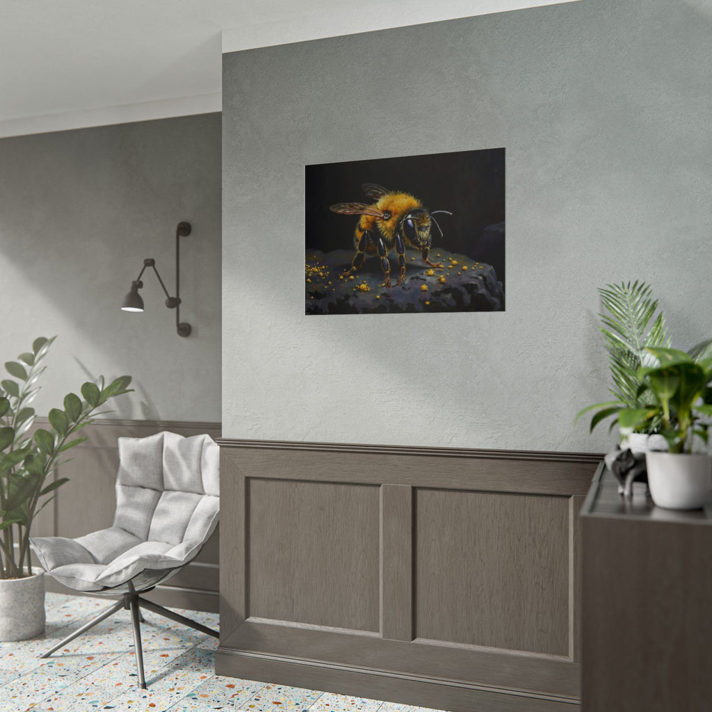 Bumblebee Close-Up Poster — Realistic Insect Wall Art (Rolled Poster)