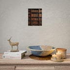 Vintage Library Bookshelf Rolled Poster - Antique Bookshop Wall Art