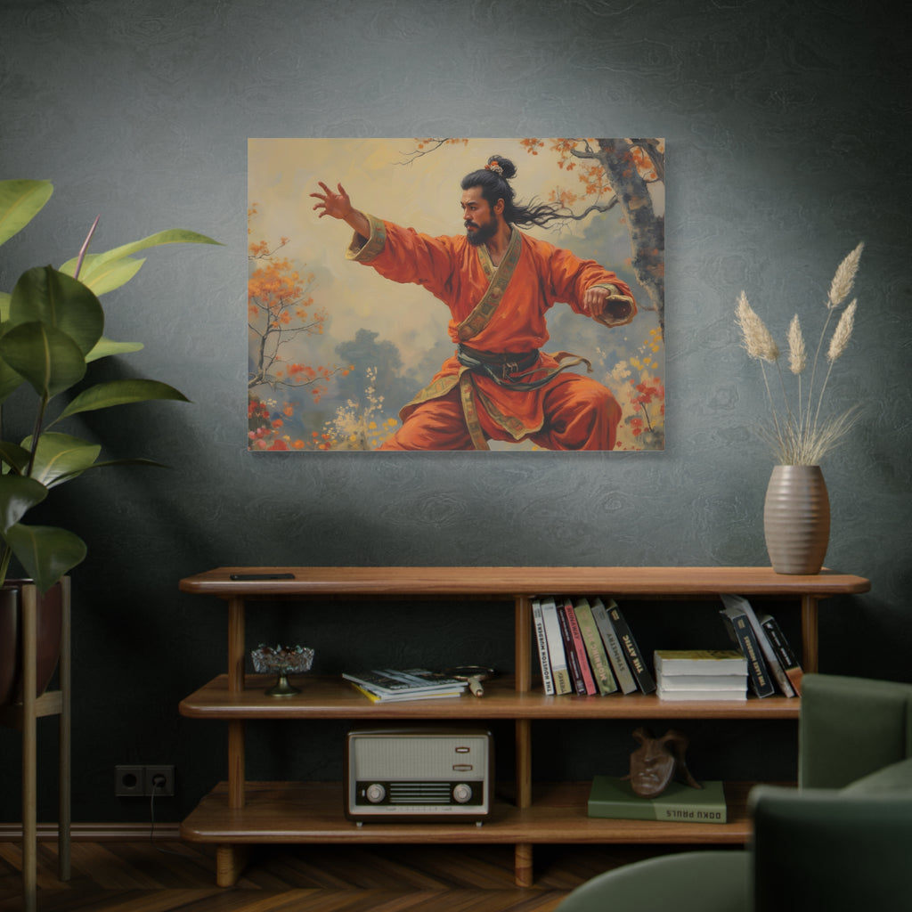 Martial Artist Canvas Print - Autumn Warrior Kung Fu Wall Art