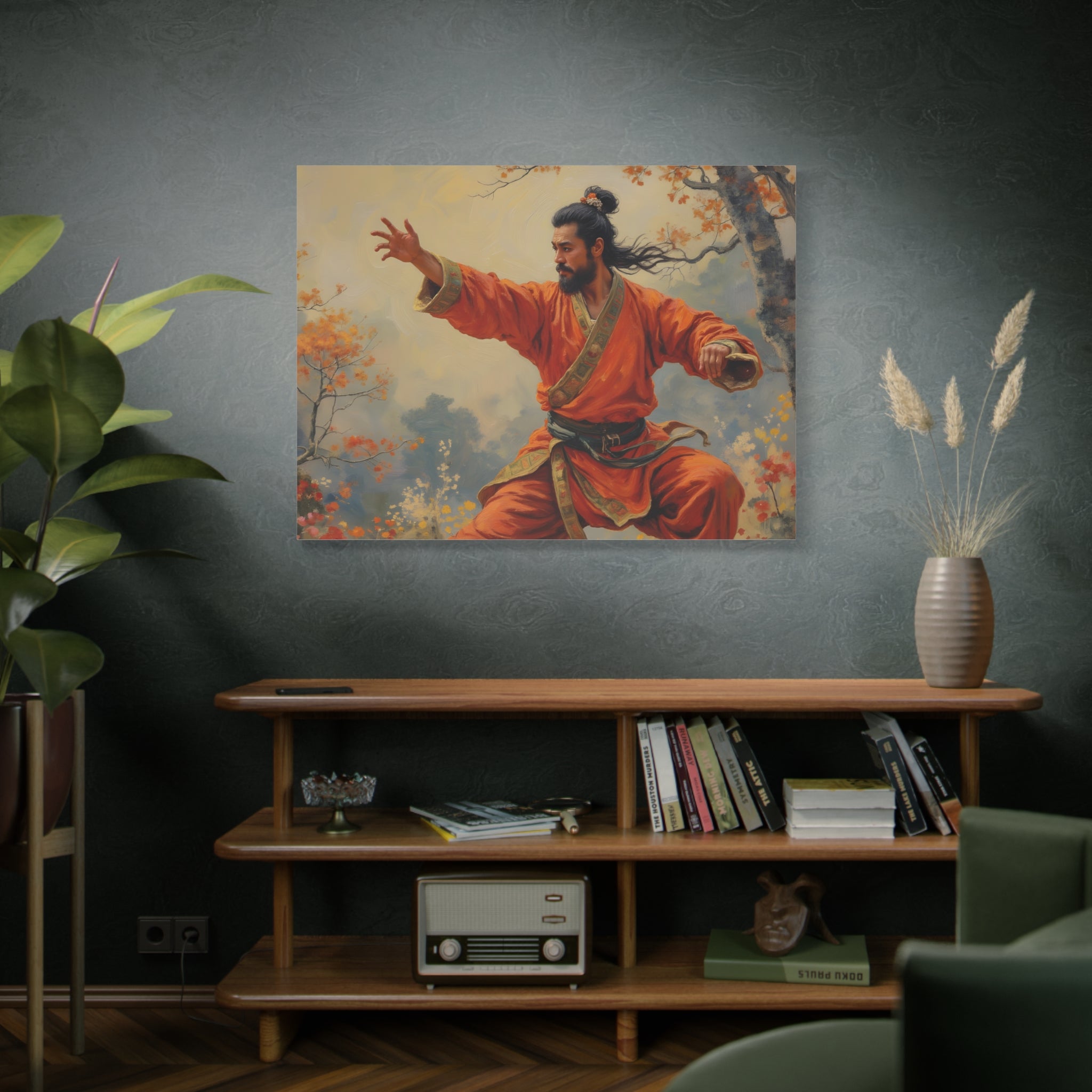 Martial Artist Canvas Print - Autumn Warrior Kung Fu Wall Art