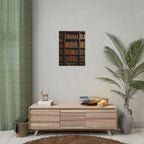 Vintage Library Bookshelf Rolled Poster - Antique Bookshop Wall Art