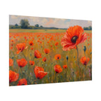 Poppy Field Art Poster - Rolled Floral Wall Print for Home & Office
