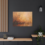 Golden Meadow Abstract Wall Art - Stretched Canvas