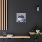 Blueberry Bowl Canvas Print — Still Life Wall Art