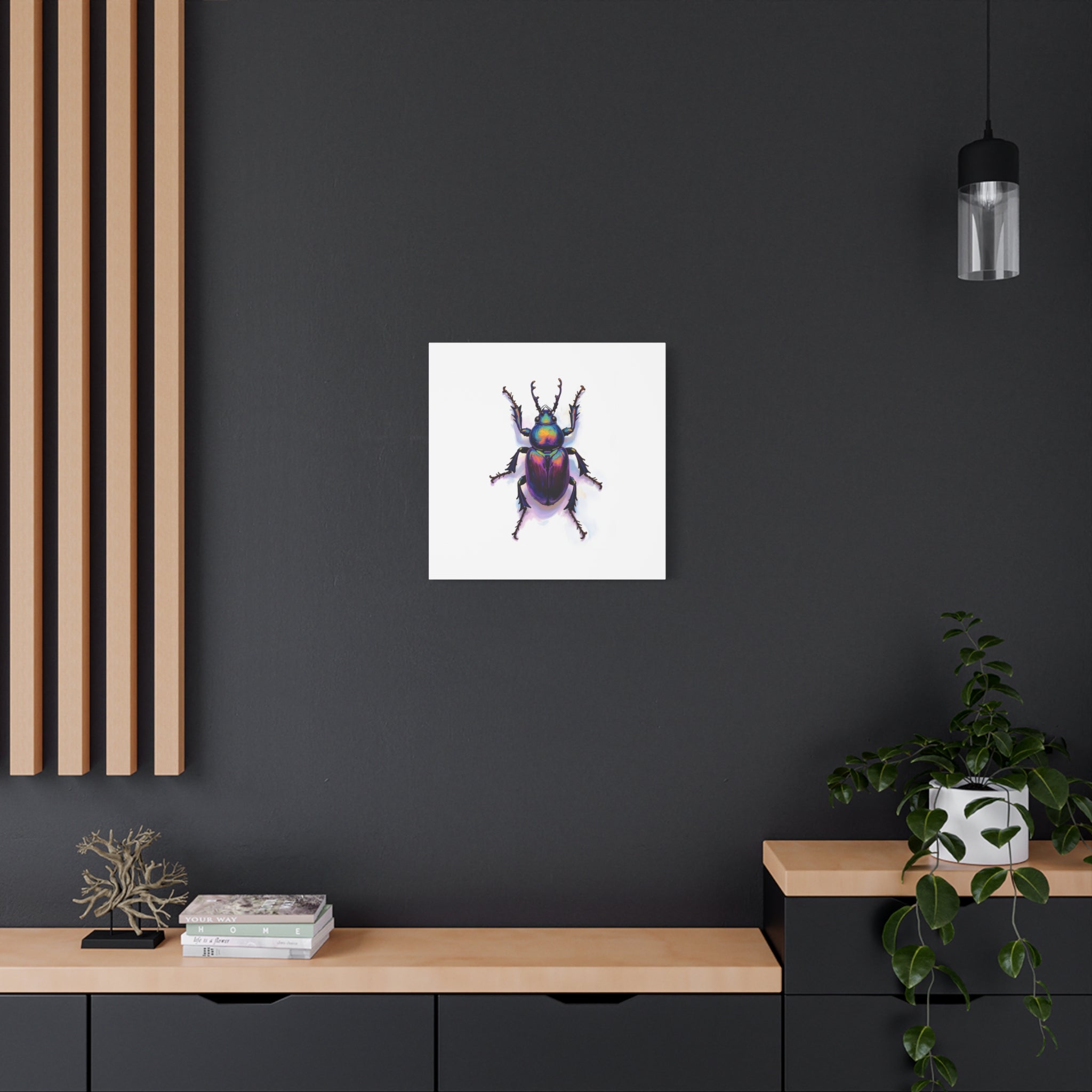 Iridescent Beetle Wall Art – Stretched Canvas