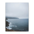 Foggy Coastal Cliff Wall Art  - Stretched Canvas