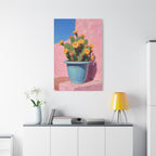 Cactus Pink Wall Art -  Stretched Canvas