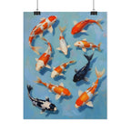Koi Pond Art Poster - Rolled Decorative Fish Print