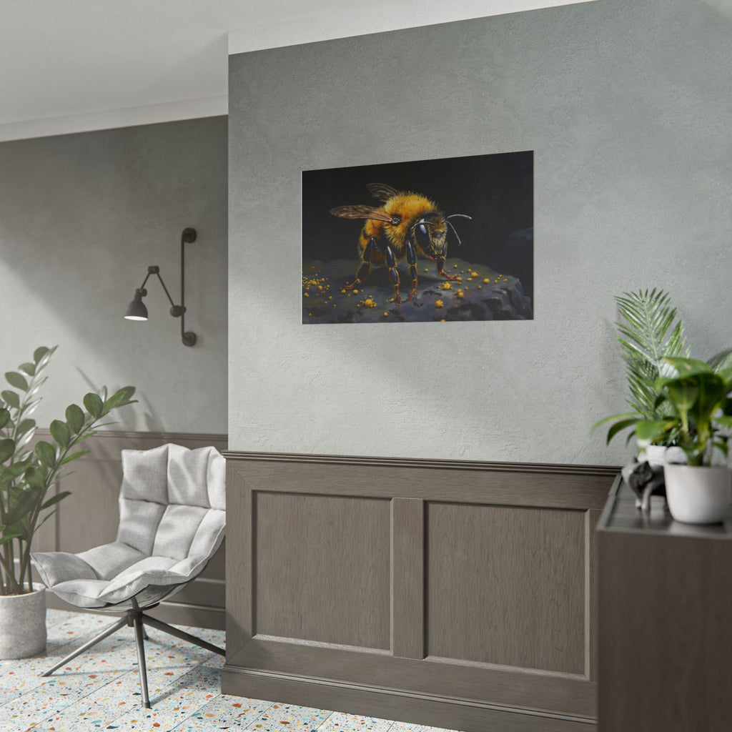 Bumblebee Close-Up Poster — Realistic Insect Wall Art (Rolled Poster)