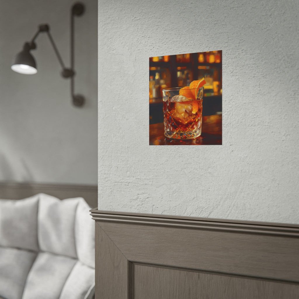 Whisky on Ice Wall Art -  Bar & Home Decor - Poster